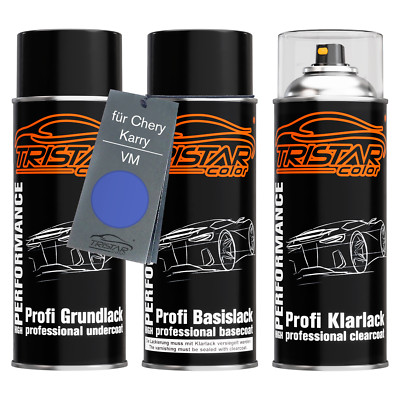 Autolack Spraydosen Set für Chery Karry VM Apec Blue Metallic