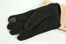 Levis Mens Black Max Warmth Heritage Fit Suede Knit Piercing Gloves