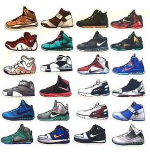 list of lebron james shoes