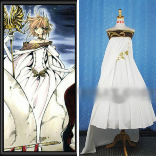 ヴァイス 英語 さくら Sakura: Pure White Dress SEC Sakura Cosplay (White) from Tsubasa Reservoir Chronicle:free