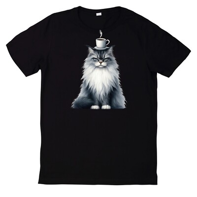 T-Shirt Lustiges Grumpy Cats and Coffee