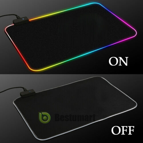 Gaming Mauspad RGB LED Licht Computer Tastatur Maus Matte XXL Extra Groß - Bild 3 von 12
