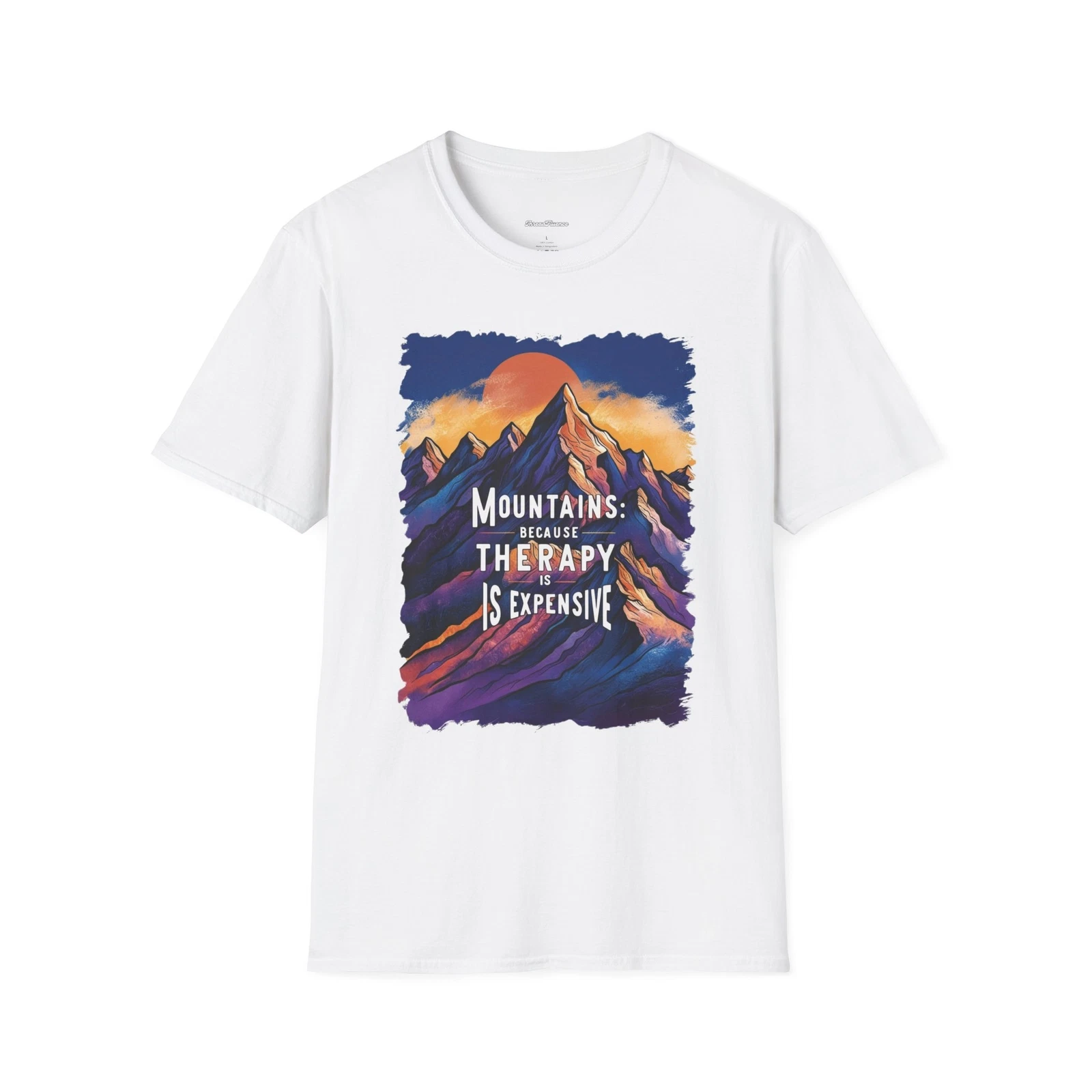 Mountains Therapy is Expensive T-Shirt, Sarcastic Hiking Tee, Funny Graphic