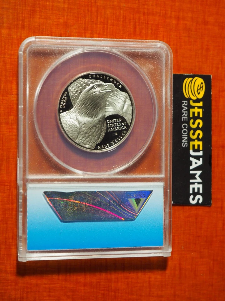 2008 50C S & $1 P PROOF SILVER BALD EAGLE COMMEMORATIVE DOLLAR ANACS PR70 SET - Image 4 of 4