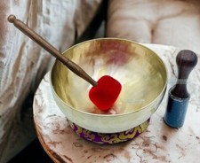 9" Handcrafted Plain Tibetan Singing Bowl for Meditation Sound Healing and Yoga
