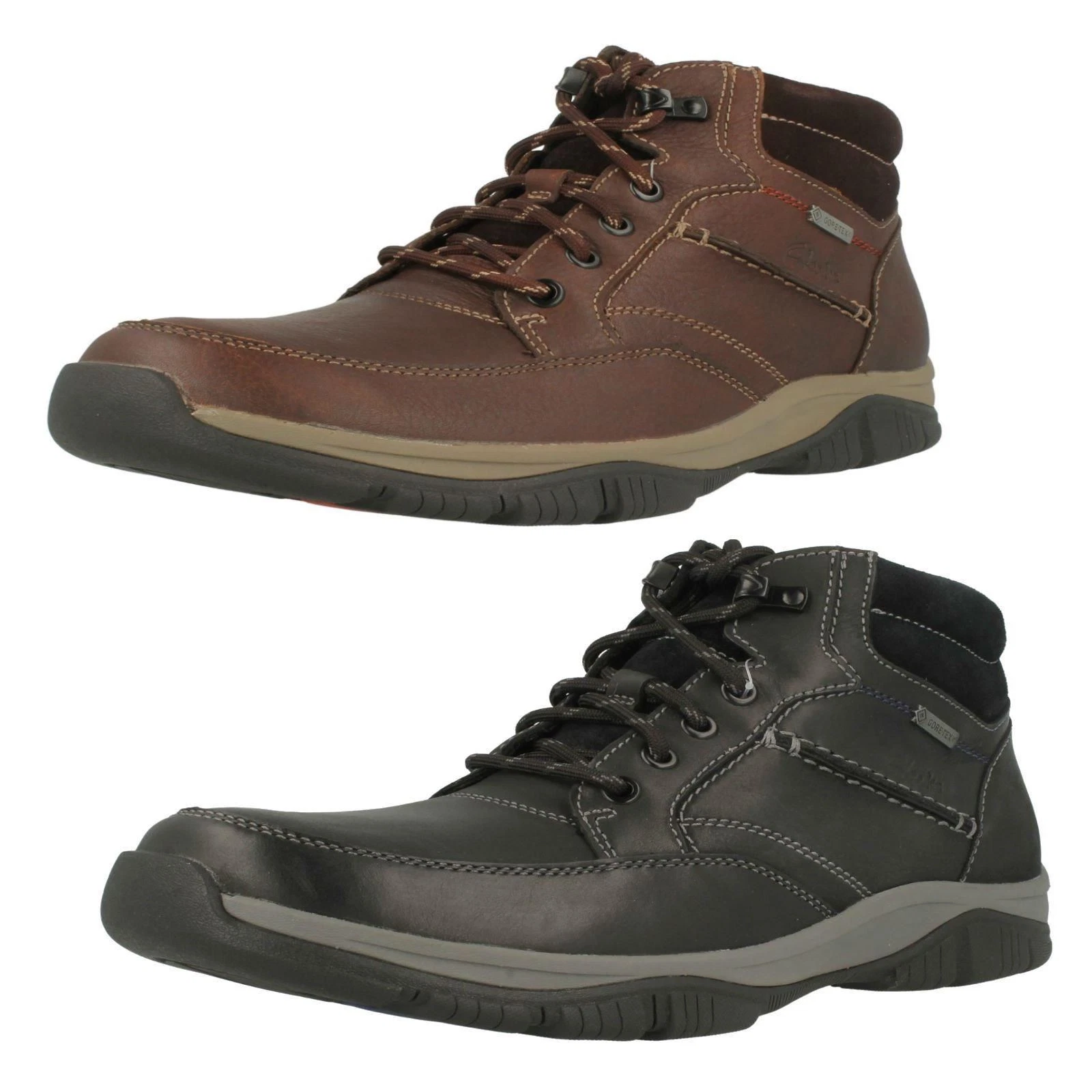 Clarks Mens ** Rampart Mid Gtx - Black Grain Lea - WarmLined ** UK 9.5 G