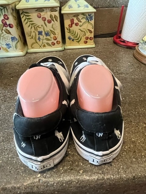 Scarpe da ginnastica con lacci Polo Ralph Lauren da uomo bianco e nero con logo pony taglia 10 5