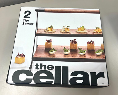 the cellar | 2 Tier Server | Wood & Steel | Party | Serve / Display
