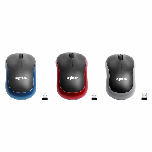Logitech M185 Wireless Optical Mouse + USB Receiver Fit Compact PC Laptop Mouse - Picture 3 of 9