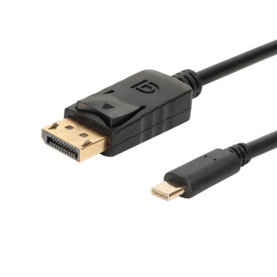 USB-C > DP Stecker Kabel Displayport Adapter PC Computer Monitor Vergoldet 1,8m