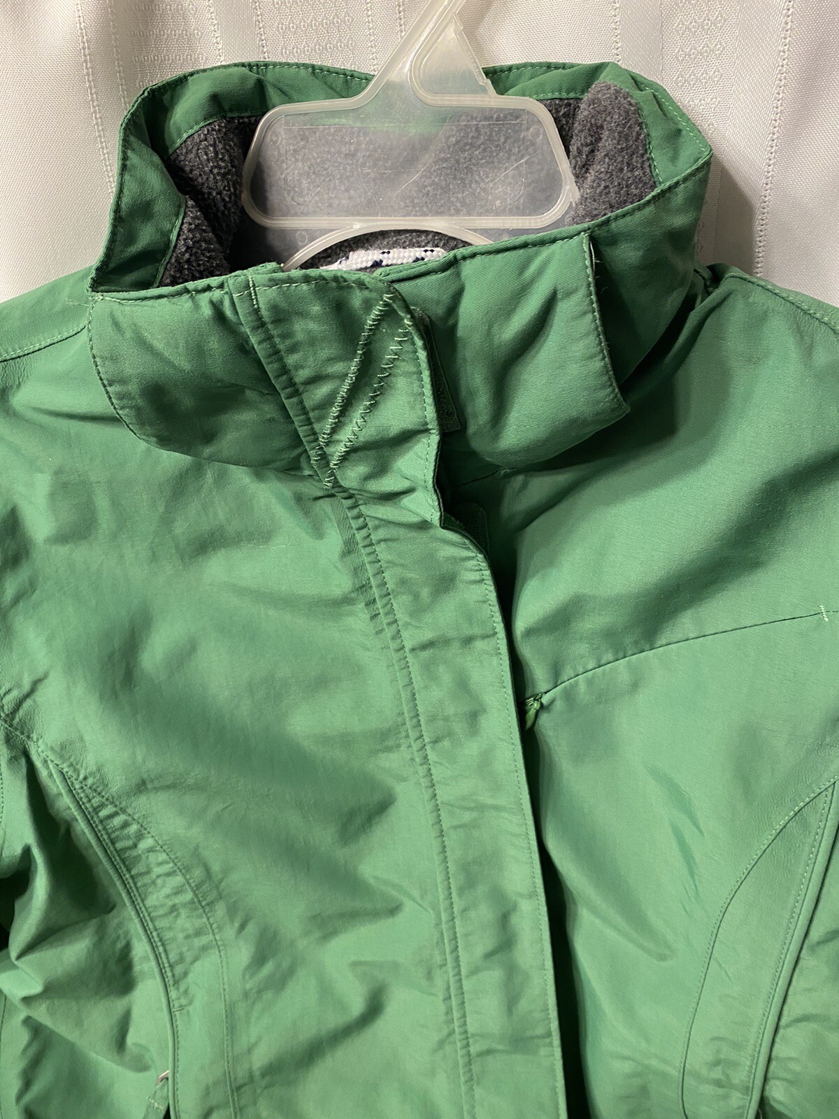Lands' End Women's Squall Jacket w/detachable hood, Green, Petite XS (2