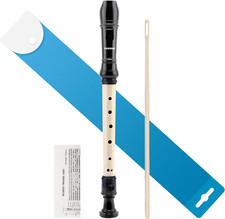 Beginners 8 Hole Plastic German Fingering Flute Recorder with Cleaning Stick