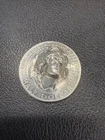 1974. 999 Silver Plated Pop Out Lady Liberty/ JFK Half Dollar 3D Repousse coin