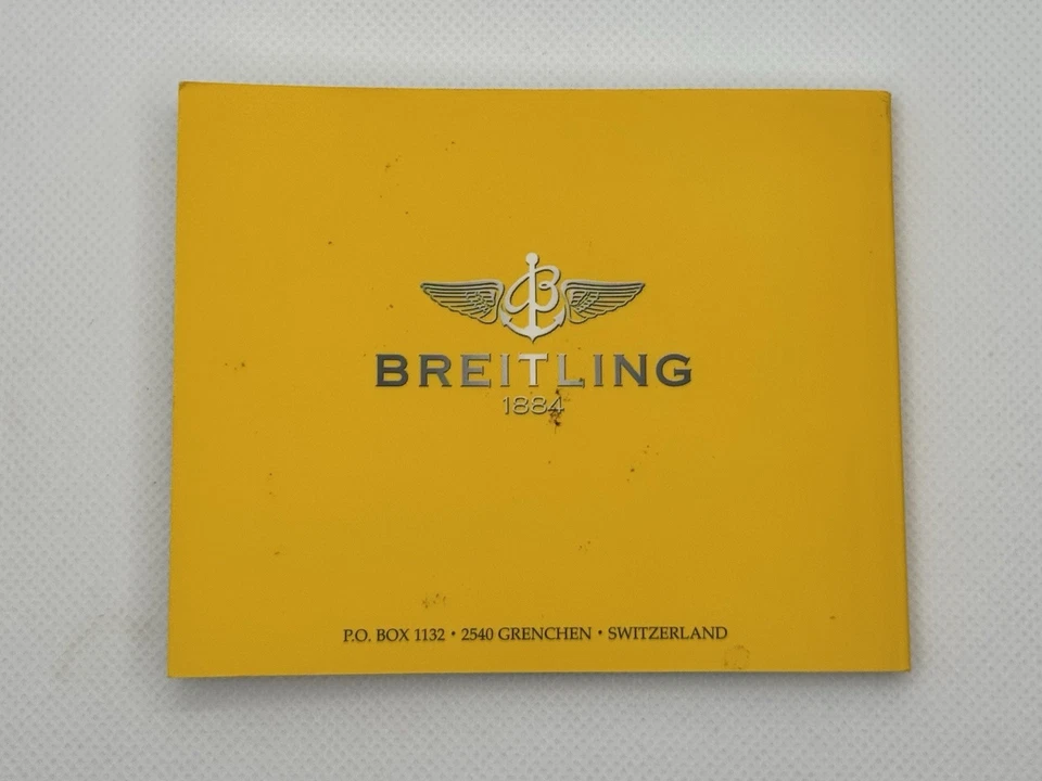 RELOJ BREITLING BLACKBIRD MANUAL DE INSTRUCCIONES LIBRO GUÍA FOLLETO, EXCELENTE Foto 4 de 4