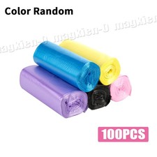 Small Bin Bags 100 Counts 5L Bin Liners Colorful Garbage Bags for Bathroom