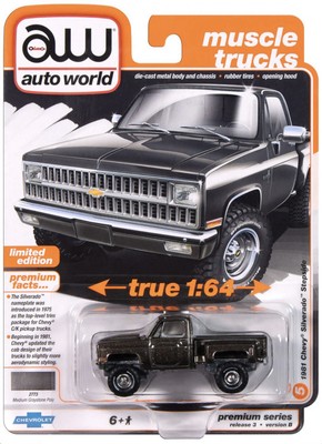 AUTO WORLD 1981 CHEVY SILVERADO STEPSIDE MUSCLE TRUCKS PREMIUM | eBay