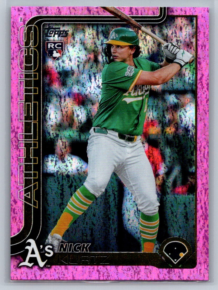 2025 Topps Update #US201 Nick Kurtz Pink Holo Foil Athletics