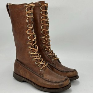 Vintage Gokey Sauvage Men\'s Hiker Hunting Boots Brown Leather Size 7D USA Made Gokey Boot | eBay main image 2