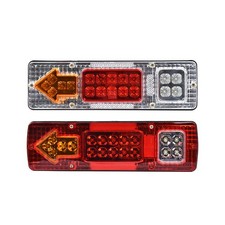 2pcs Utility Trailer Led Tail Light Kit Stop Rear Brake Turn Indicator