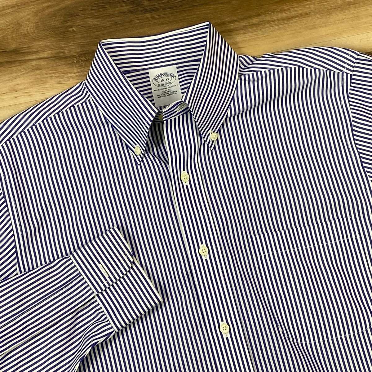 Blue Shirt White Collar In Men's Dress Shirts for sale | eBay