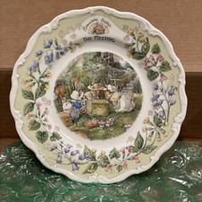 Royal Doulton Brambly Hedge 8  Plates  The Meeting   Mint