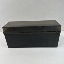 VTg Hartzell Plastic 8-Track Tape Storage Case Box 12 Tape Capacity Black w/Lid
