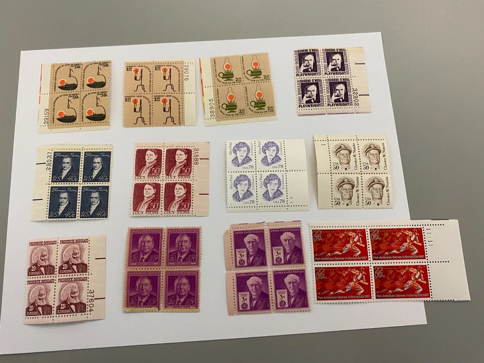 Us Postage stamps mint block 20 lot - Image 2 of 3