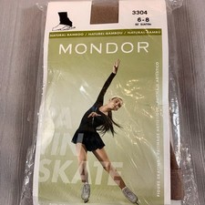 Mondor Figure Skating Tights 6-8 3304 Suntan Skate Heel Cover Stockings 1 Pack