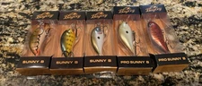 Lot 5 Bagley Balsa Baits 2 Pro Sunny B 1/2 Oz & 3 Sunny B Crankbaits 3/8 Oz New