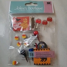 JOLEE'S Boutique Stickers TRICK OR TREAT Halloween Candy 3D,  Incomplete Pack