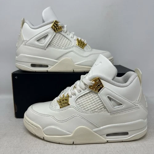 Air Jordan 4 Retro Metallic Gold Sail Women's Size 6 B-Grade #1 AQ9129-170