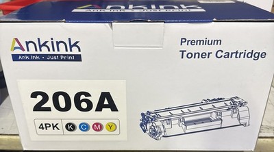 Ankink 206A Premium Toner Cartridge 4pk-New HP Printer Laser Jet