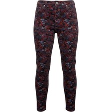 Pilcro and the Letterpress Floral Corduroy High Rise Skinny Pants Womens 26