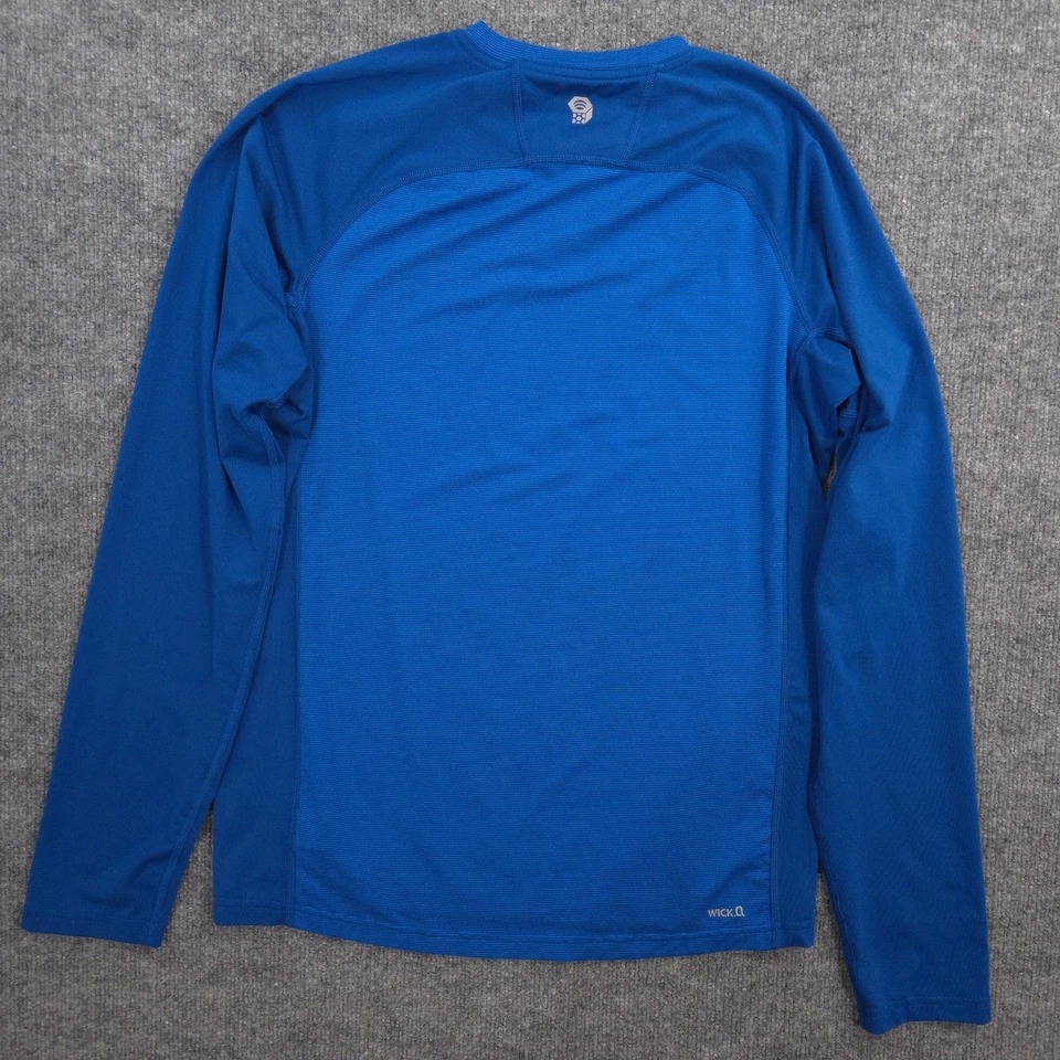 Camisa Mountain Hardwear Butterman Para Hombre Pequeña Azul Mecha Q Performance Manga Larga Foto 3 de 4