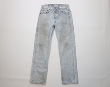 Vtg 80s Levis 501xx Mens 29x30 Thrashed Acid Wash Button Fly Original Jeans USA