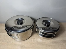 EverNew Stainless Steel Cook Set Nesting Camping Pots Japan 18-8