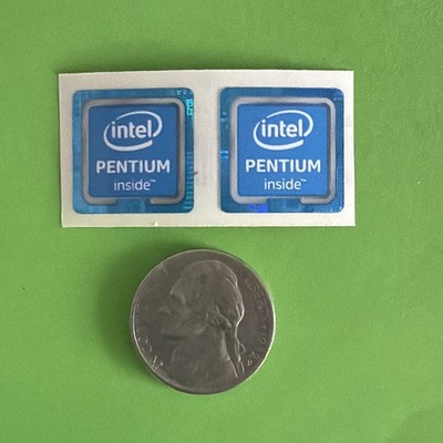 2PCS Sticker for Intel Pentium inside - 18mm x 18mm