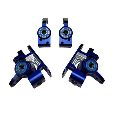 Fits Traxxas XO-1 Knuckles Blue Aluminum Front Steering & Rear Hub Carriers