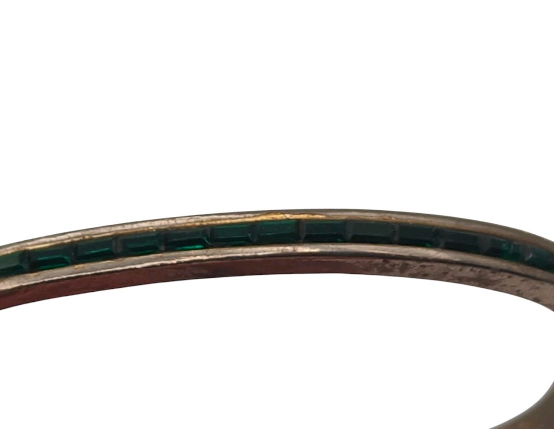 KJL KENNETH J LANE Green Rhinestone Bangle Bracel… - image 8