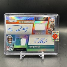 Shedeur Sanders / Travis Hunter 2025 Prizm Dual Patch Autos /99 #DPA-THSS