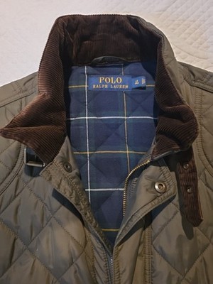 Polo Ralph Lauren Dark Khaki Diamond Quilt Barn Coat Men's LT