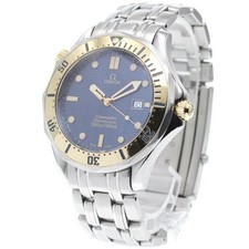 OMEGA SEAMASTER 300 2442.80 41mm SS/YG Quartz Navy Dial Date #C1782