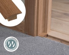Solid Oak Door Threshold Profile Strip - Semi Ramp 900mm (For 15mm Floors)