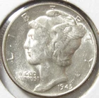 1945-D Mercury Dime - XF EF Extremely Fine/AU - #10821-65