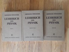 Grimsehl Lehrbuch der Physik Band I, II, III,