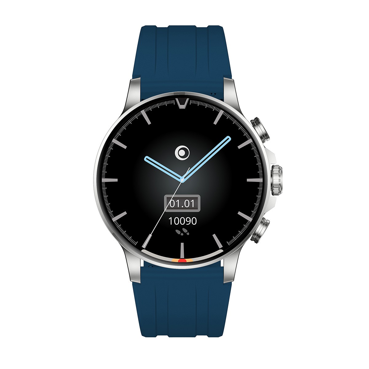 Montre connectée ronde argentée IP68 étanche pour le suivi sport