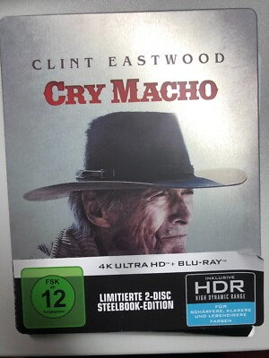 Cry Macho Limited Steelbook (2021) Clint Eastwood 2 Discs: Blu Ray + 4K ULTRA HD
