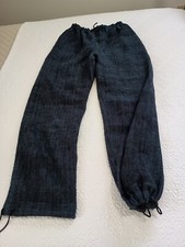 Vtg Amano 100 Wool Blue Tweed Drawstring Waist and Ankle Sz S Tall Womens Pants