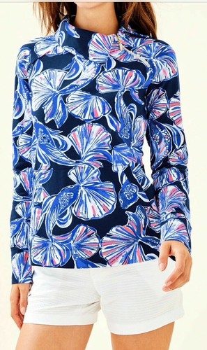 Lilly Pulitzer Booker Popover UPF 50+ Bright Navy In Reel Life Size XXS BNWT $98