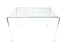 Small Newspaper Rack Bathroom Living Room Stool Stand Wire Metal Used 